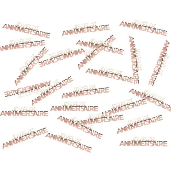Confettis De Table Joyeux Anniversaire Rose Gold