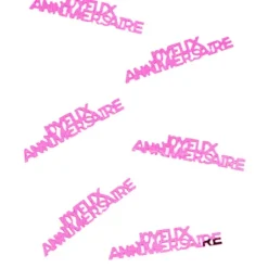 Confettis De Table Joyeux Anniversaire Fuchsia