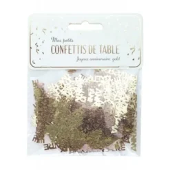 Confettis De Table Joyeux Anniversaire Or
