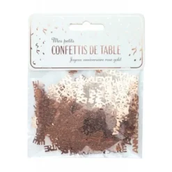 Confettis De Table Joyeux Anniversaire Rose Gold