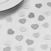 Confettis De Table Just Married Blanc Argent
