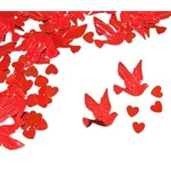 Confettis De Table Mariage Colombe Rouge