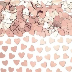 Confettis De Table Mariage Coeur Rose Gold