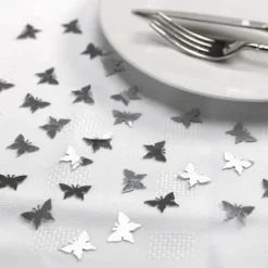 Confettis De Table Papillon Argent