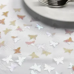 Confettis De Table Papillon Blanc Iris
