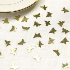 Confettis De Table Papillon Or