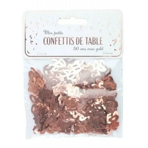 Confettis De Table Rose Gold 50 Ans