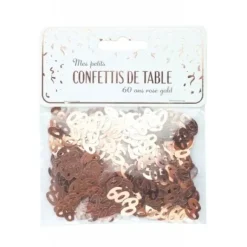 Confettis De Table Rose Gold 60 Ans