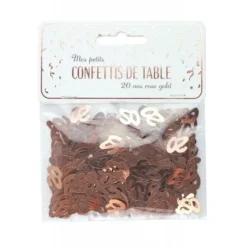 Confettis De Table Rose Gold 20 Ans