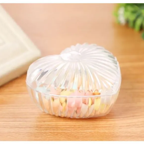 Contenant Drag E Coeur 3D Stri Transparent En Plexi