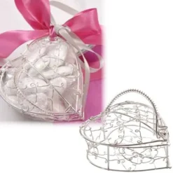 Contenant Drag Es Fer Forg Coeur Tr Ss Argent