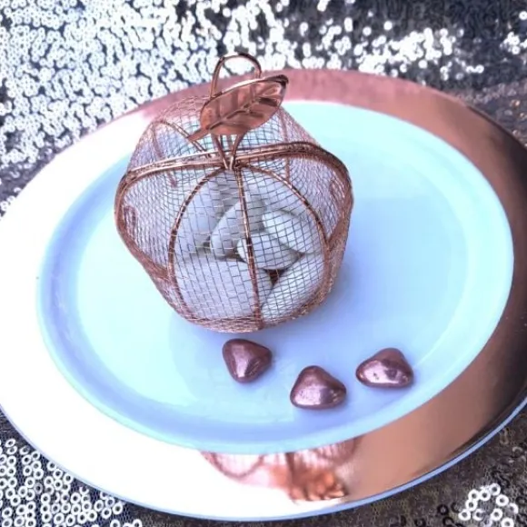 Contenant Drag Es Pomme En Fer Forg Rose Gold