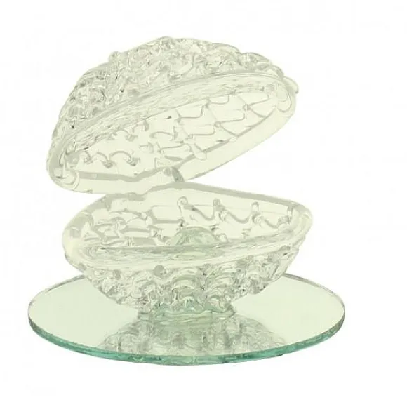Coquillage Dragees En Verre Socle Miroir