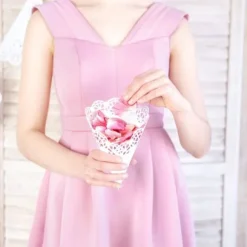 Cornet A Dragees En Dentelle X 10 Pi Ces