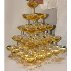 Coupe Champagne En Plastique Bleu Marine X 20 Pi Ces