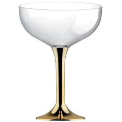 Coupe Champagne Or Chrome En Plastique Rigide X 20 Pi Ces