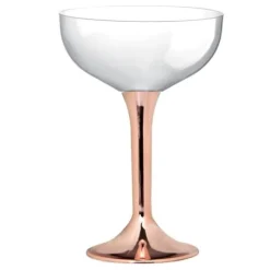 Coupe Champagne Plastique Rose Gold Chrome X 20 Pi Ces