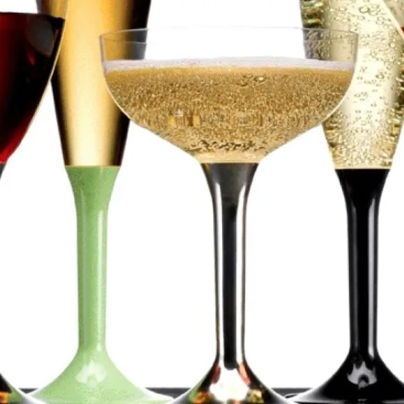 Coupe Champagne Plastique Rose Gold Chrome X 20 Pi Ces