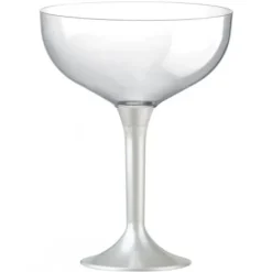 Coupe Champagne Plastique Nacr Blanc X 20 Pi Ces