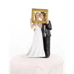 Couple De Mari S Photobooth Avec Cadre Dor