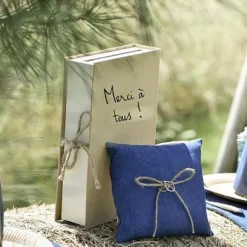 Coussin Porte Alliance Jean Bleu Marine