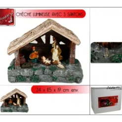 Cr Che Lumineuse + 3 Santons