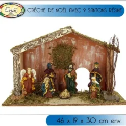 Creche De Noel Originale Avec 9 Santons Luxe
