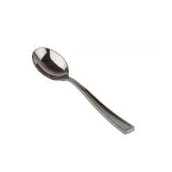 Cuill Re Caf Plastique En Argent Inox X 50 Pi Ces