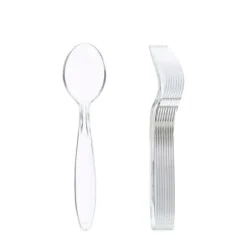 Cuill Re Caf Plastique R Utilisable Transparente X 50 Pi Ces