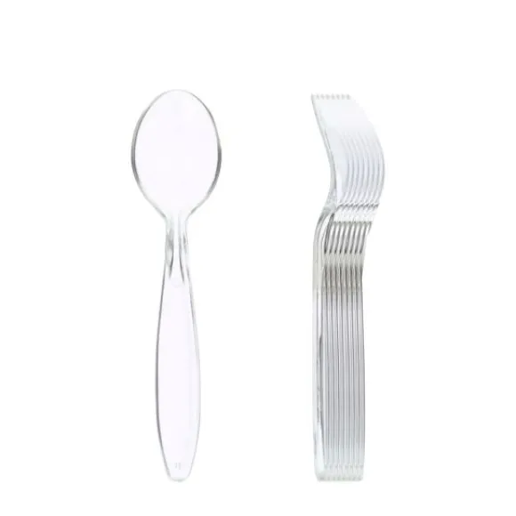 Cuill Re Caf Plastique R Utilisable Transparente X 50 Pi Ces