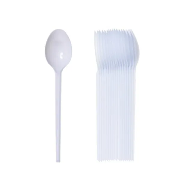 Cuill Res Caf Plastique R Utilisables Blanc X 100 Pi Ces