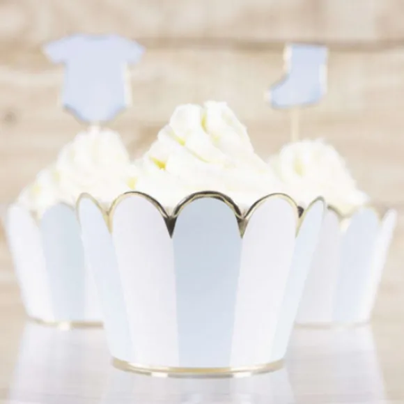 Cupcake Wrappers Baby Boy X6Pcs