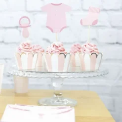Cupcake Wrappers Baby Girl X6Pcs