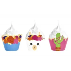 Cupcake Wrappers Baby Lama X6Pcs