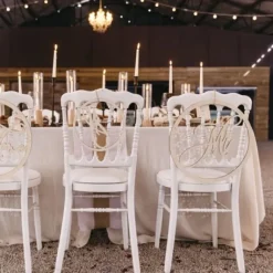 D Coration Couronne De Chaise Mariage Mr & Mme En Bois 40 Cm