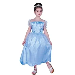 D Guisement Enfant Princesse Bleu 5/6 Ans
