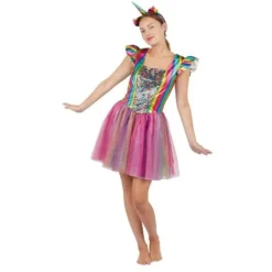 D Guisement Femme Licorne Arc En Ciel S/M