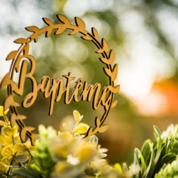 Deco Centre De Table Bapt Me Bois