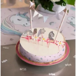 Deco Gateau Licorne X 6 Pi Ces