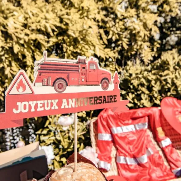 Deco Gateau Pompier Joyeux Anniversaire