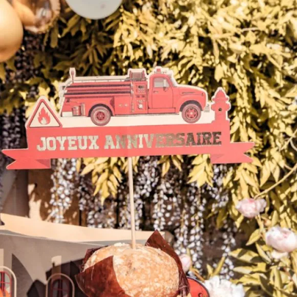 Deco Gateau Pompier Joyeux Anniversaire