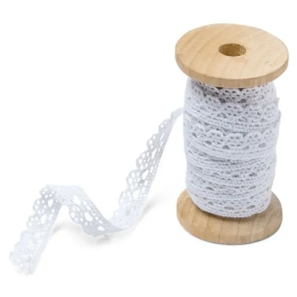 Dentelle Blanche Pas Cher En Bobine 10Mm X 5 M Tres