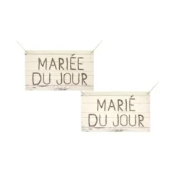 Dos De Chaise Romantique Mari Du Jour X 2 Pi Ces