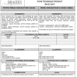 Drag Es Perle Chocolat Argent X 100 Gr