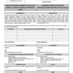 Dragees Coeur D'Amande Huile D'Olive X 500Gr