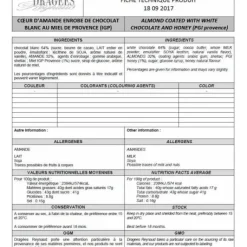 Dragees Coeur D'Amande Miel X 500Gr