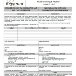 Dragees Coeur D'Amande Reglisse X 500Gr