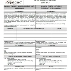 Dragees Coeur D'Amande Romarin X 500Gr