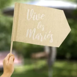 Drapeau En Toile De Jute Vive Les Mari S