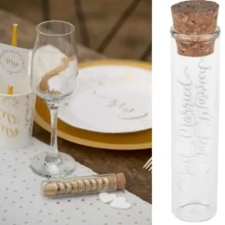 Eprouvette Dragees Just Married Argent